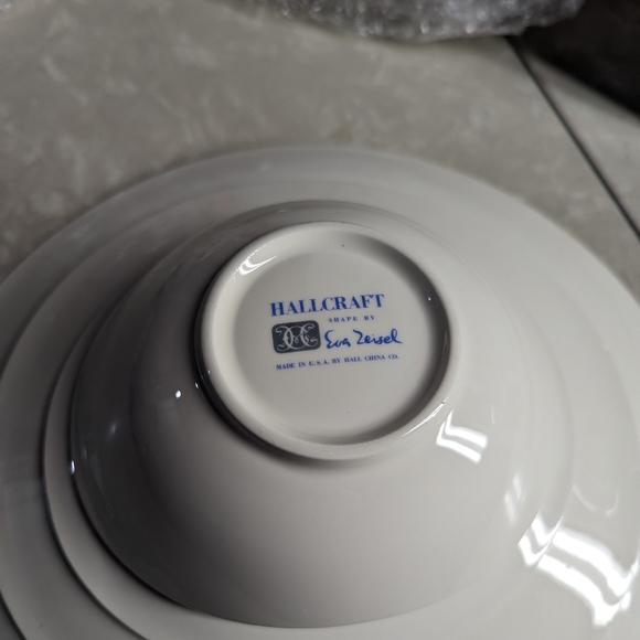 Vintage Eva Zeisel Fantasy for Hallcraft dinner place setting - dishes & bowl - Picture 6 of 8